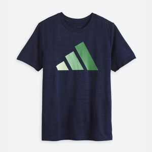 Kids Adidas Blue Green Short Sleeve Logo Tee Boys Medium